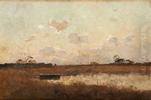 Barque Au Coucher Du Soleil by Maurice Hagemans