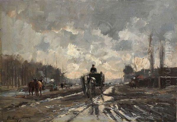 Work Horses By The Canal - view 1