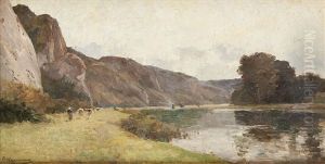 La Conduite Du Troupeau En Bord De Riviere