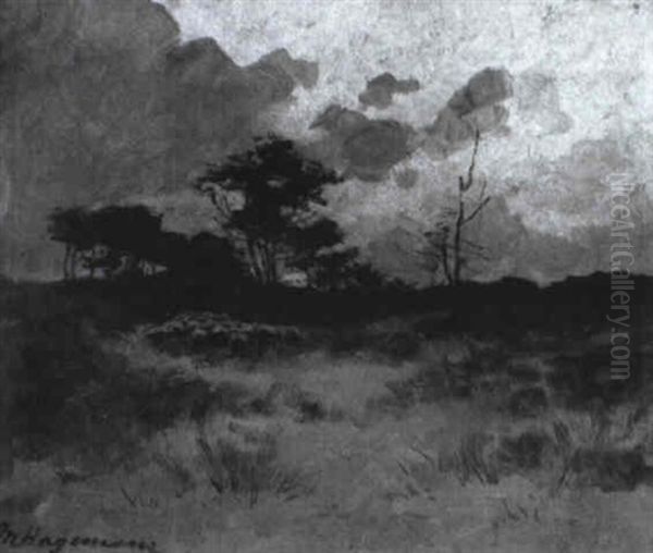 Berger Et Son Troupeau Au Coucher Du Soleil - view 1
