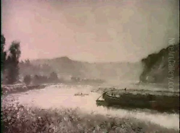 Figures In A Boat On The Rivermeuse - view 1