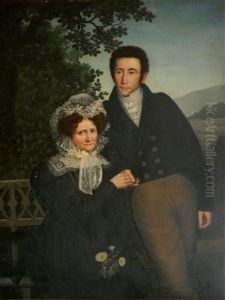 Portrait Of Ernst And Elenore Pressprich by Friederich Hagemeister
