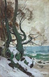 Kustenlandschaft In Lohme - Buchen Am Ufer by Karl Hagemeister
