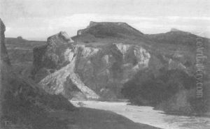 Felsige Fluslandschaft by Karl Hagemeister