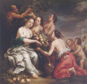An Allegory Of Abundance by Dingeman van der Hagen