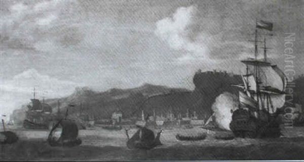Evening Gun Off A Mediterranean Port - view 1