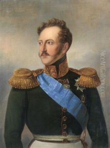 Portrait Of Emperor Nikolai I by Julie Wilhelmine Hagen-Schwartz
