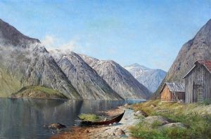 Norwegian Fiord Scenery by Nels Hagerup