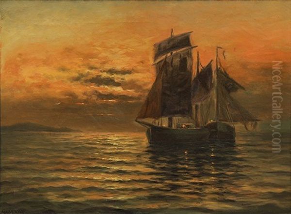 Sailing At Sunset - view 1