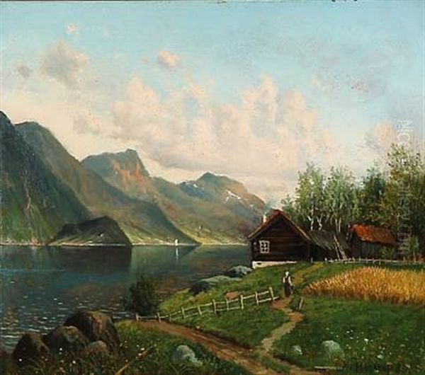 Norwegian Fiord At Summer Time - view 1