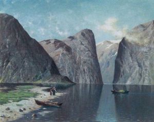 Parti Fra Hardangerfjord, Norge by Nels Hagerup
