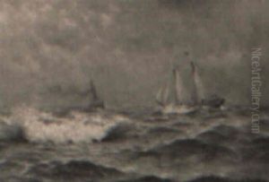 Ships In Rough Seas by Nels Hagerup