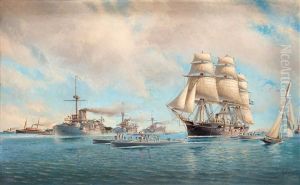 Svensk Flotteskader (swedish Ships) by Jacob Haegg