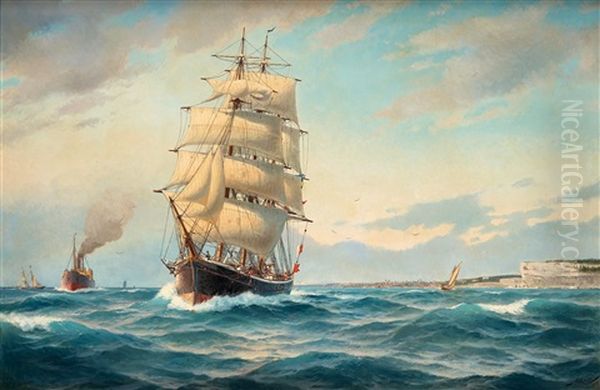 Svenskt Barkskepp Utanfor Visby - view 1