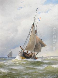 Fransk Chasse-maree I Engelska Kanalen by Jacob Haegg