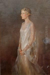Portrait Of Ellen H. Farnsworth Loomis Of Dedham, Mass by Ben Ali Haggin