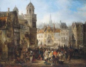 Market Day In A Brussels Square