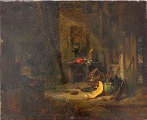 Stubeninterieur by Louis (Ludwig) von Hagn