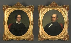 Portrait Of Husband (+ Portrait Of Wife; Pair) by John Hagny