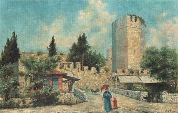 A Lady By The City Walls - view 1