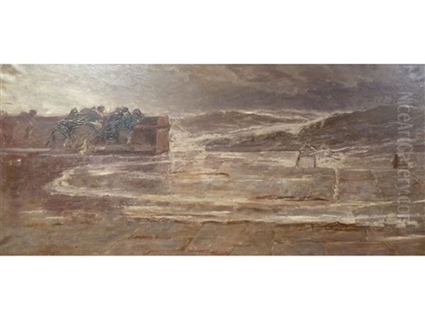 Figures On A Quayside, Probably Pittenweem, Scotland - view 1