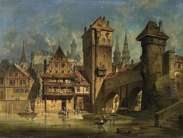 Nurnberg. Blick Auf Den Weinstadel An Der Pegnitz - view 1