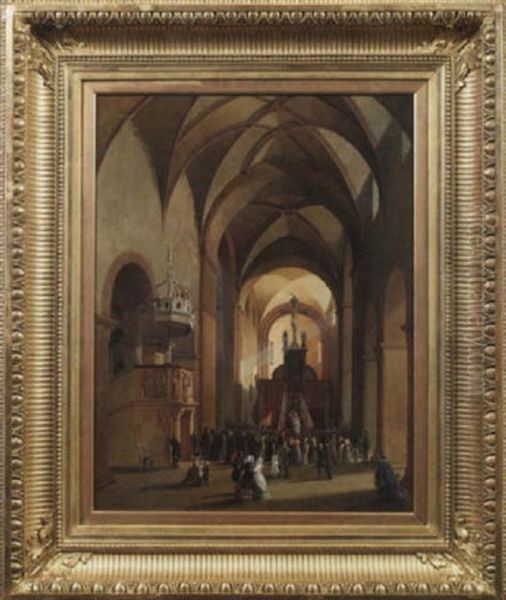 Blick In Die Stiftskirche (ehemalige Klosterkirche) Von Wechselburg Bei Rochlitz In Sachsen - view 1