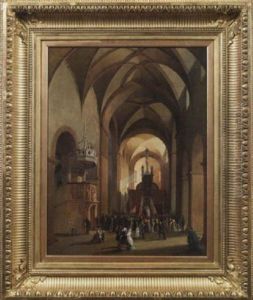 Blick In Die Stiftskirche (ehemalige Klosterkirche) Von Wechselburg Bei Rochlitz In Sachsen