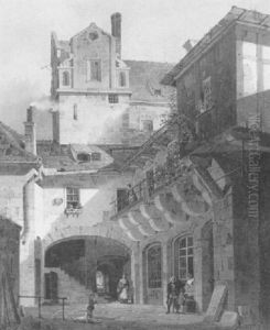 Im Hof by Gustav Adolphe Hahn