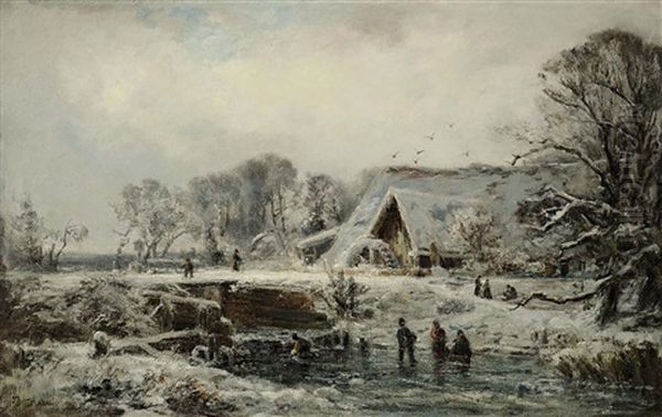 Winterlandschaft Mit Figurenstaffage - view 1