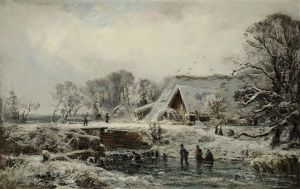 Winterlandschaft Mit Figurenstaffage