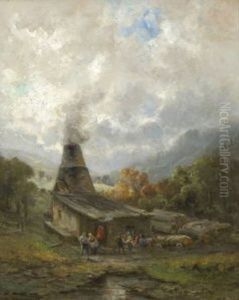 Kohlerhutte In Herbstlicher Baumlandschaft