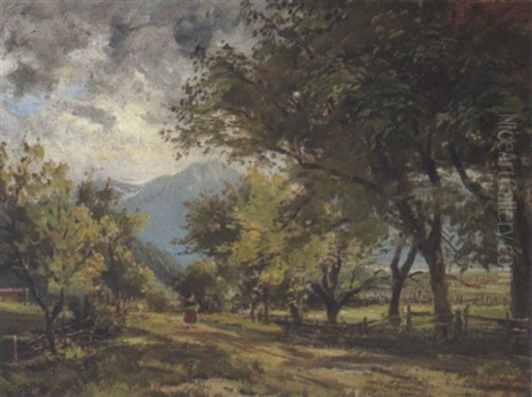 Landschaft Mit Spaziergeherin - view 1
