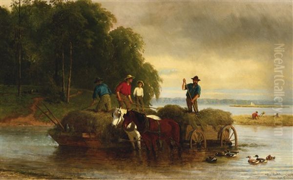 Gathering Sedge, Shrewsbury River, New Jersey - view 1