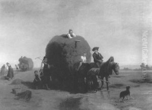Heuernte In Der Schwalm by Karl Wilhelm Hahn