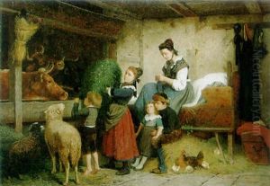 Im Stall by Karl Wilhelm Hahn