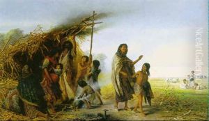 Brennende Zigeunerbutte (the Burning Of The Gypsy Hut) by Karl Wilhelm Hahn