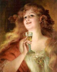 Dame Mit Weinglas
