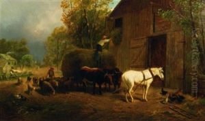Afternoon Chores - A Western Scene by William Hahn