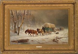 Going Home (pioneers Braving A Storm)
