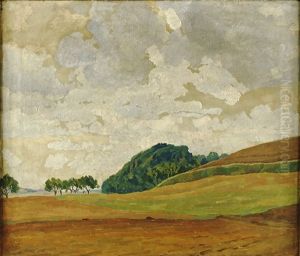 Hugelige Landschaft by Georg Haid