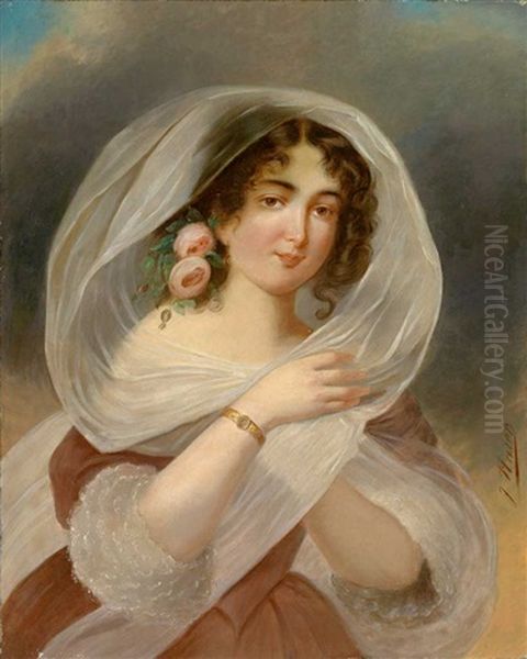 Portrait Einer Jungen Dame Im Habit Der Zeit - view 1