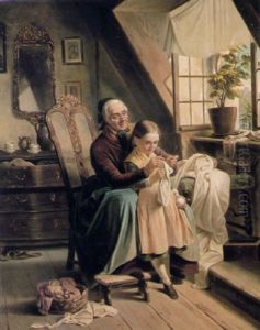 The First Knitting Lesson