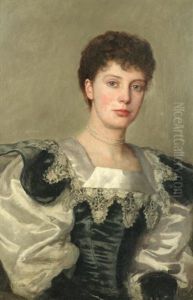 Portrait Of Mrs. Charles Haigh-wood To Be Sold Together With Two Watercolours By The Same Hand