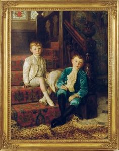 Double Portrait Of The Brothers Bertram And John Leslie Horridge