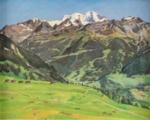 Paysage De Montagne En Ete by Philippe Hainard