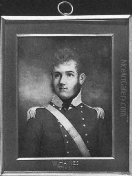 An Officer In Scarlet Jacket With Silver Epaulettes (an Irish Volunteer Or Militia Regiment?) - view 1