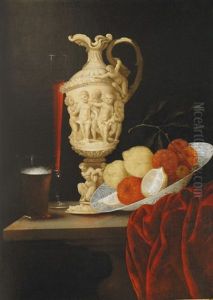Still Life With Carved Ivory Ewer by Georg Hainz