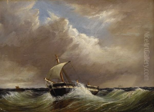 Untitled (seascape With Single-mast Fishing Vessel) - view 1