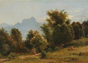 Scene With Trees Near Brannenberg, Bavaria - August